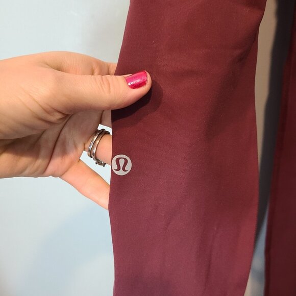 Lululemon Fast and Free Leggings Womens Size 4 Multiple Pockets Red Activewear - Picture 5 of 8